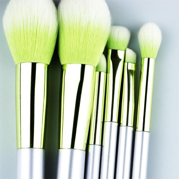 Green Eco Friendly Makeup Brush Set Soft Bristle Plastic Professional Eye Makeup Brush Set