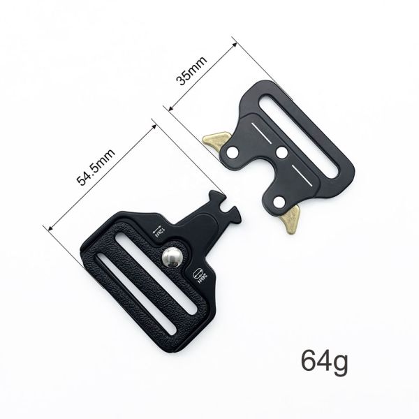 Breaking Strength Steel Quick Release Buckle Hook for 40mm Webbing Strap
