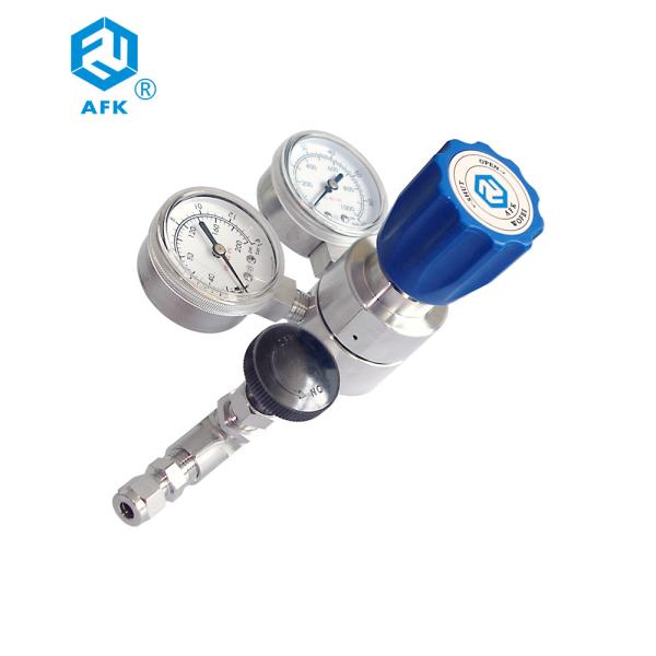 Double Gauge 3000psi SS316 Needle Valve Pressure Reducer 1/4 NPT