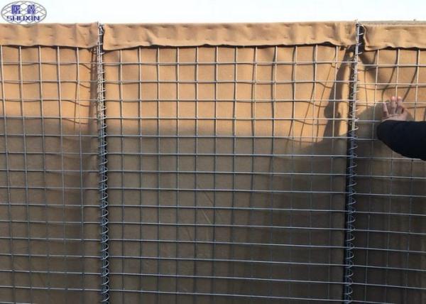Les barrières remplies de sable d'armée ont soudé la boîte 75mm x 75mm de grillage 76,2 x 76.2mm