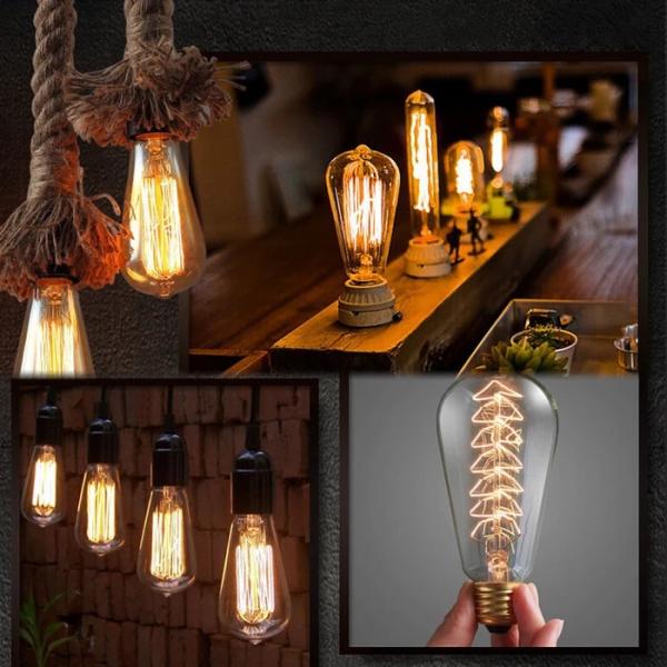 Long Lifetime 6W Dimmable Led Filament Bulb in Amber Warm Yellow Light for E26 Base