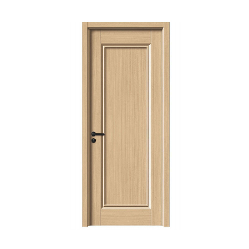 China Manufacture Wholesale Simple Design Mahogany Wood Entry Interior Wooden Door for House Room with Smart Lock