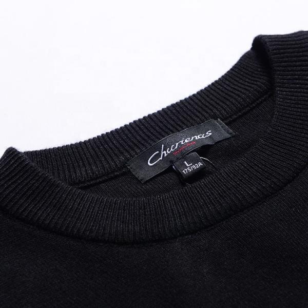 Wool Mens Warm Winter Sweaters / Crew Neck Sweater For Business Casual