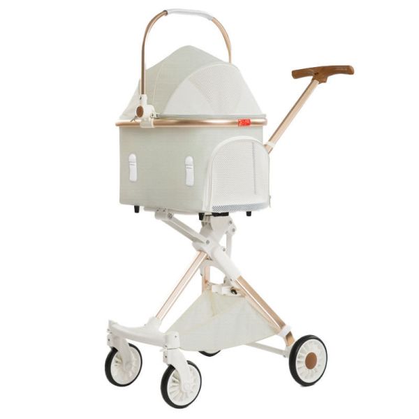 Wholesale  Durable  Pet Stroller Foldable Lightweight 4-Wheel Safe Detachable OEM Dog Cat Travel Stroller