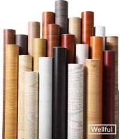 Ruloir d'emballage d'impression de film en PVC avec bois de chêne / bois de pin / bois de noyer