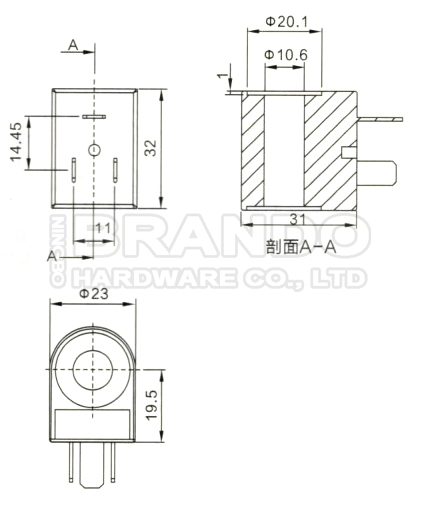 10mm Hole Solenoid Valve Coil 12VDC 24VDC 24VAC 110VAC 220VAC 8VA 7W