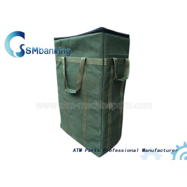 Green ATM Spare Parts Cassette Bag With Five Cassettes , Automated Teller Machine Components