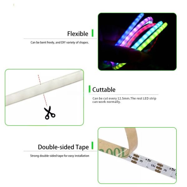LED Solar String Light With Easy Install Dusk to Dawn Auto On/Off for Garden Parks