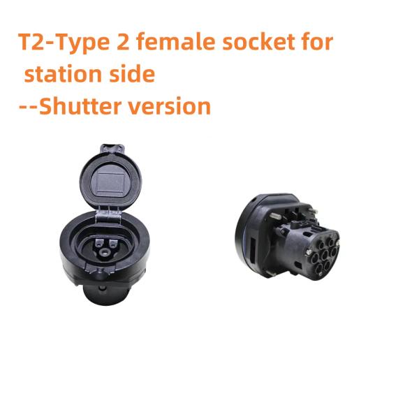 16A 32A 250V Type 2 EV AC Charging Inlet/Socket With Shutter Obturator для электромобилей с зарядной станцией