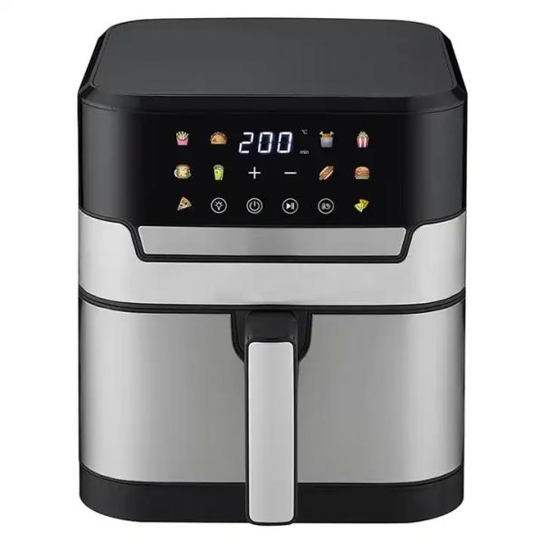 Écran tactile intelligent magnifique friteuse à air numérique 6qt 8 en 1 personnalisée sans huile électrique à chaud