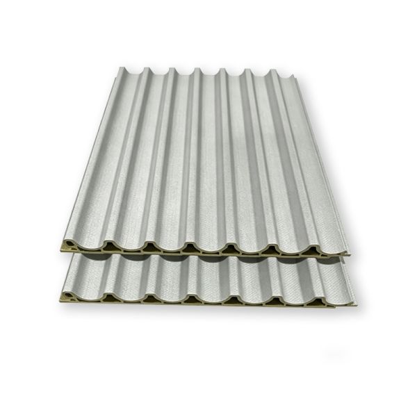 7 Arcs Inner Hollow PVC Fluted Wall Panels 3D Texture Wave Design Cladding for Dining Area Interiors