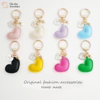 Coração Chaveiro Pingente Love Car Chaveiro Charms Bolsa Mochila Decoração de Metal