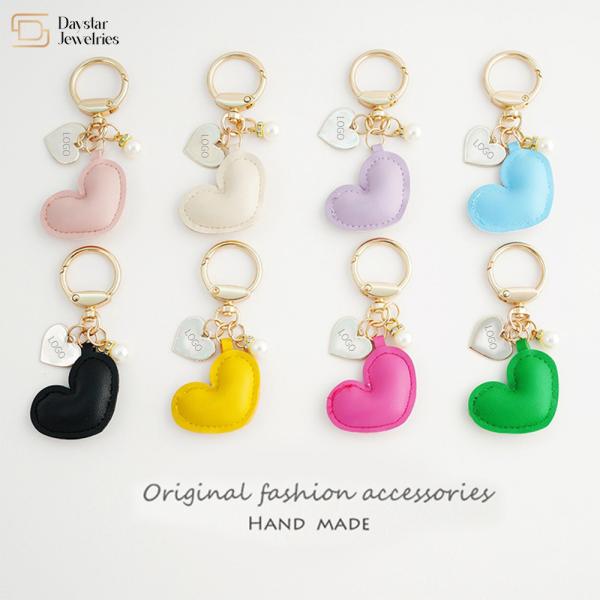 Heart Keychain Pendant Love Car Key Ring Charms Bag Backpack Metal Decoration