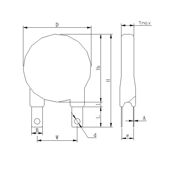 High Power Zinc Oxide Varistor Round Copper Feet Anti-Surge Voltage 40000A