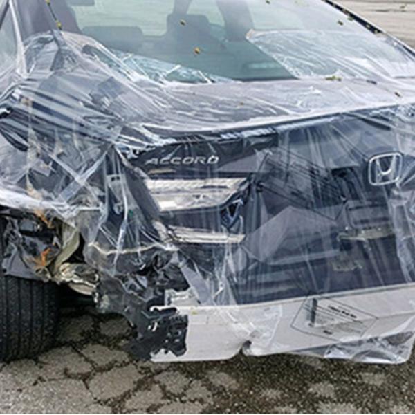 36 x 100' 4 Mil PE acidente de carro destroços colisão filme de envolvimento auto-aderente com proteção UVI