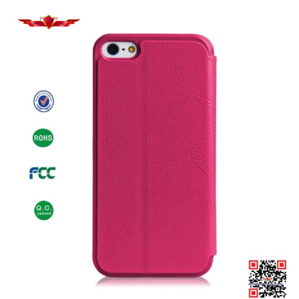 New High Quality Colorful PU Flip Case For Iphone 5S With Stander 100% Perfect Fit