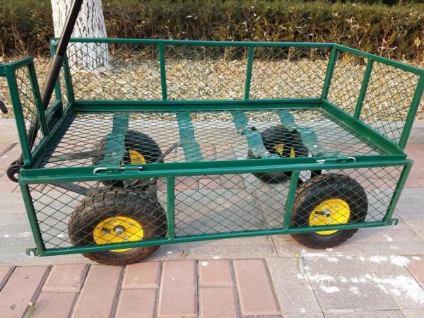 14.6 Lbs Garden Wagon Cart Steel Frame For Heavy Duty