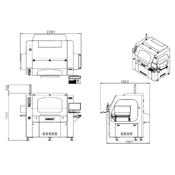 На линии машине YSL360AT машины PCB Depaneling/Pcb Depanelization