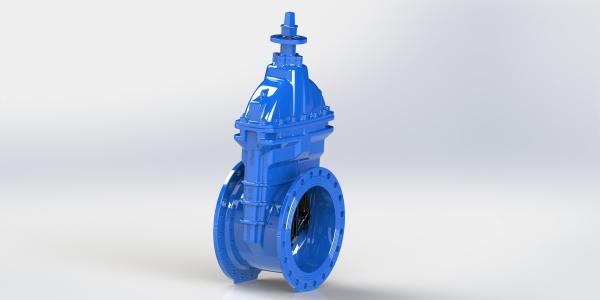 PN25 Ductile Iron Gate Valve Manual Operated Flange Type