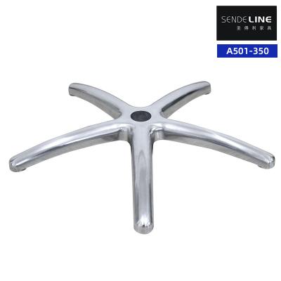 Cadeira de escritório ergonômica Base de metal com 360° girável e altura ajustável Liga de alumínio durável
