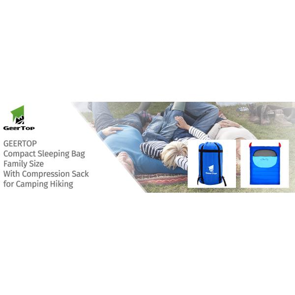 210*160cm 190T Polyester Warm Sleeping Bags For Camping