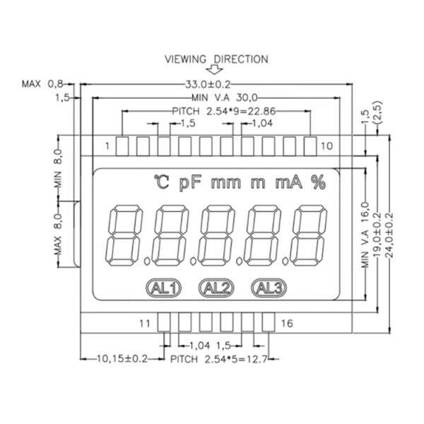 Chinese Wholesalers Quality Products Multi-purpose 5 Digit TN LCD Screen
