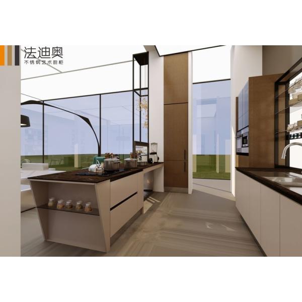 Stainless Steel Outdoor Kitchen Cabinet In Modern White With Smart Storage Features