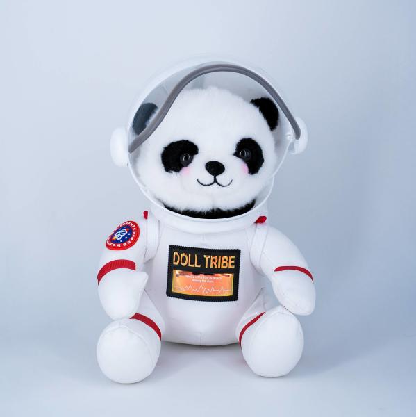 OEM ODM Plush Jouets d'ours assis avec costume d'espace personnalisé