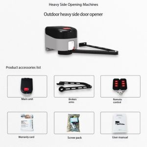 Fast-Installation DC Brushless Motor Automatic Door Opener 300KGS Capacity Aluminum Alloy Construction Remote Control for Home