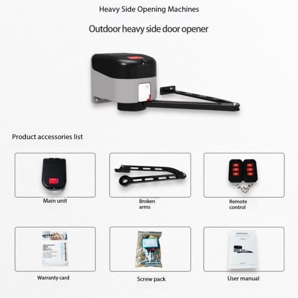 Automatic Curved Arm Door Opener Heavy Duty For Courtyard Doors