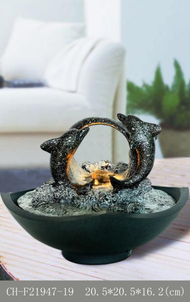 Dolphins Living Room Indoor Waterfall Fountain