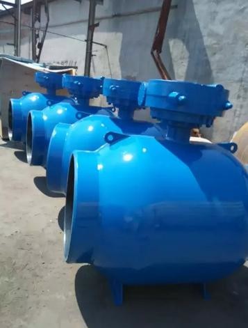 Full Welding Ball Valve with Gear Worm Actuator Stainless Steel Material