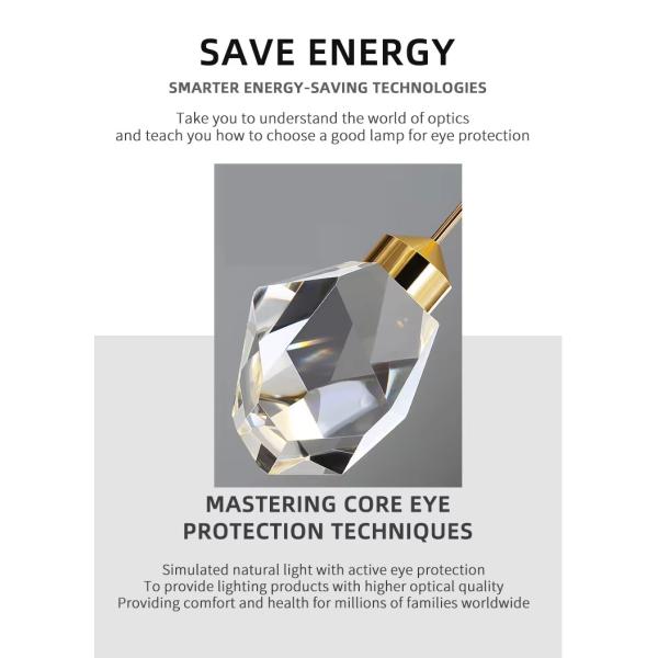 Hôtel Escalier Intérieur Luxe Moderne Chandelier de cristal Pendant Lumière avec LED Lampe de plafond Lampe de taille 130*110mm