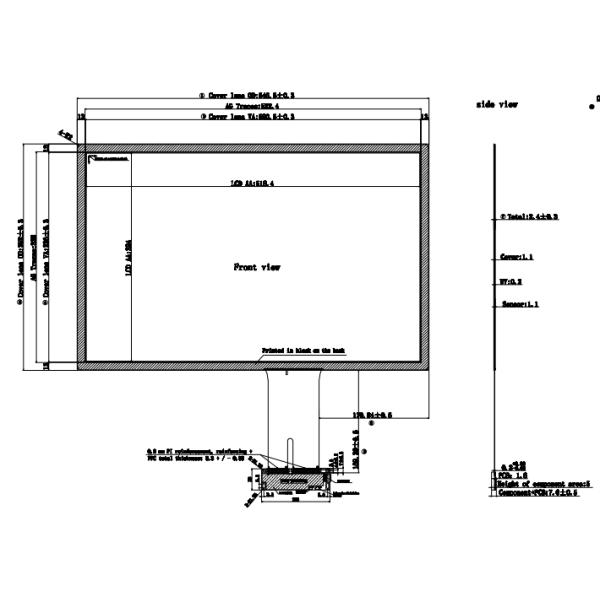 Anti-glare 21.5 Inch thin with Narrow bezel and EETI  Fast Response For HMI
