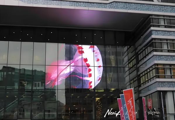 Affichage de film LED transparent résistant aux chocs en pleine couleur