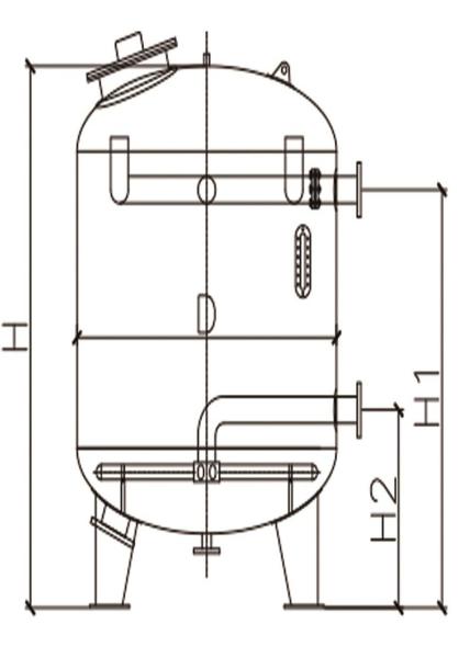 Vertical Ozone Industrial Activated Carbon Filter , Adsorption Granulated Charcoal Water Filter