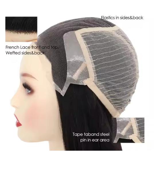 Lace Top Wig Ready To Ship long hair European Virgin Hair For White Women Alopecia Hair Loss Medical Wigs