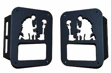 Jeep Jk Wrangler Tail Lamp Cover Paladin pattern， Aluminum