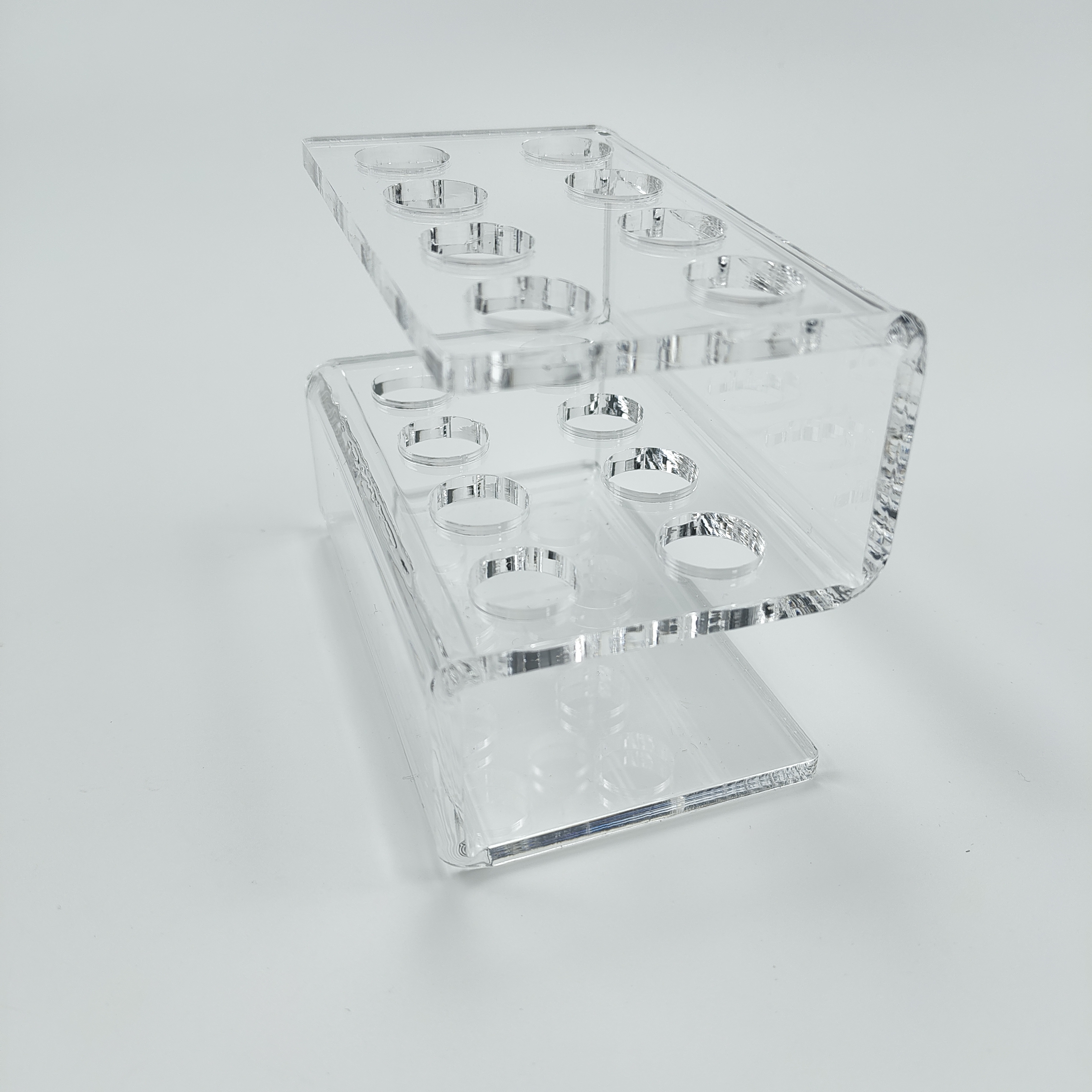 M93 test Tube 17mm Acrylic Tube Rack Holder 10ml  12ml 15ml Test Tube Rack OEM logo