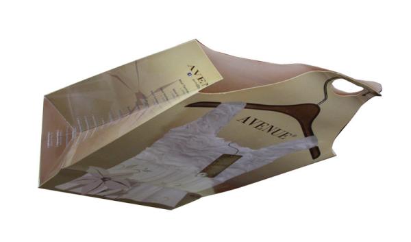 Anvenue Trapezia Bags , Paper Carrier Bag With Embossed Pattern , Gold Twist Rope