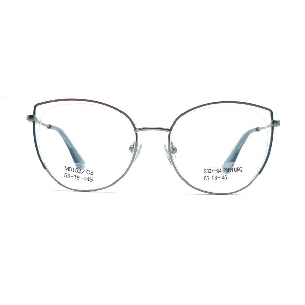 MD152 Stainless Steel Metallic Optical Frames for Women s Preference