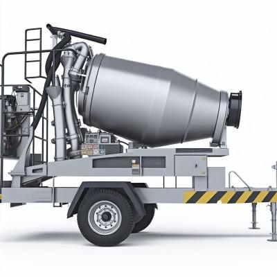 8Mpa  HBT5008K 82kW Trailer Mounted Concrete Pump