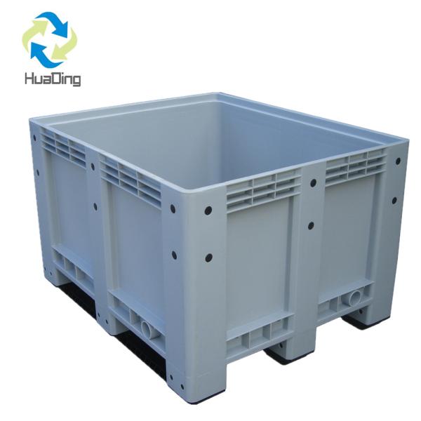 Custom Order HUADING 1000Kgs 5 Wheels Transport Agriculture Storage Plastic Wheel Pallet Box Cage