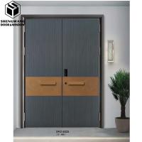 Porte d'entrée d'hôtel en aluminium Résistant aux rayures Esthétique Porte extérieure en aluminium