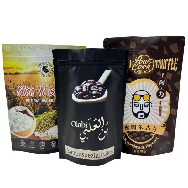 Resealable Zipper Food Packaging Bags Stand Up Pouch Custom Spice Powder Packaging Plastic Bag