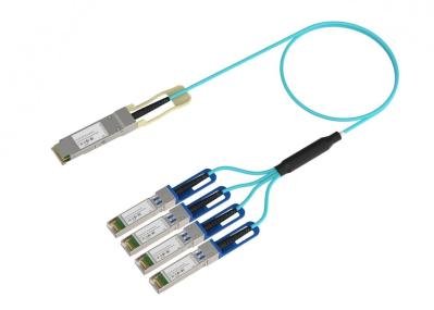 100G AOC Active Optical Cable QSFP Low Power Consumption RoHS-6 Compliant