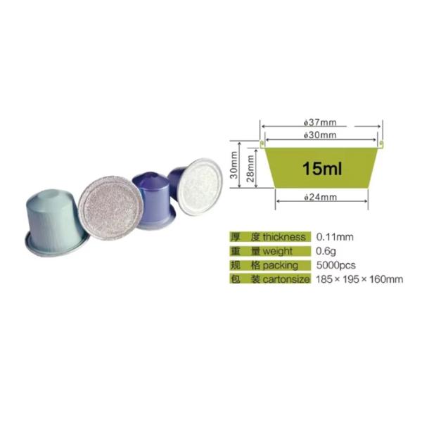Factory Coffee Capsules Aluminum Foil Empty Coffee Pods With Heat Sealing Lids