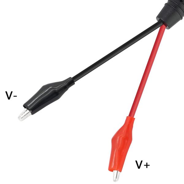 2.1mmx5.5 mm 12V DC Male Jack to Alligator Clip Power Cable Connectors for CCTV Security Camera Lighting