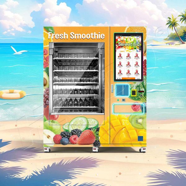 Haloo Fresh Fruit Smoothie Vending Machine with Variable Frequency Mixing System Better Taste for More Scenarios
