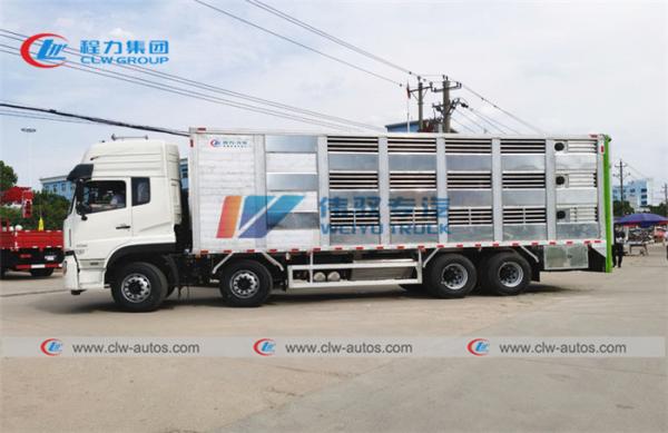 Caminhão do transporte animal das unidades de Dongfeng 8X4 120 da liga de alumínio